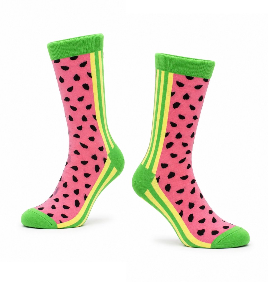 Watermeloen Sokken | Grappige sokken heren/dames | Maat 36/40 - Fruit/Meloen/Eten