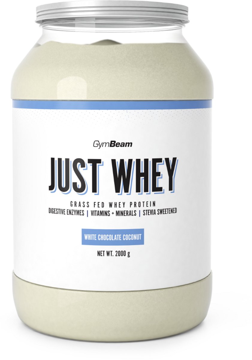 GymBeam Just Whey Proteïne - Witte Chocolade Kokos - Whey Proteïne Blend - Eiwitpoeder - 2000 gram (67 servings)