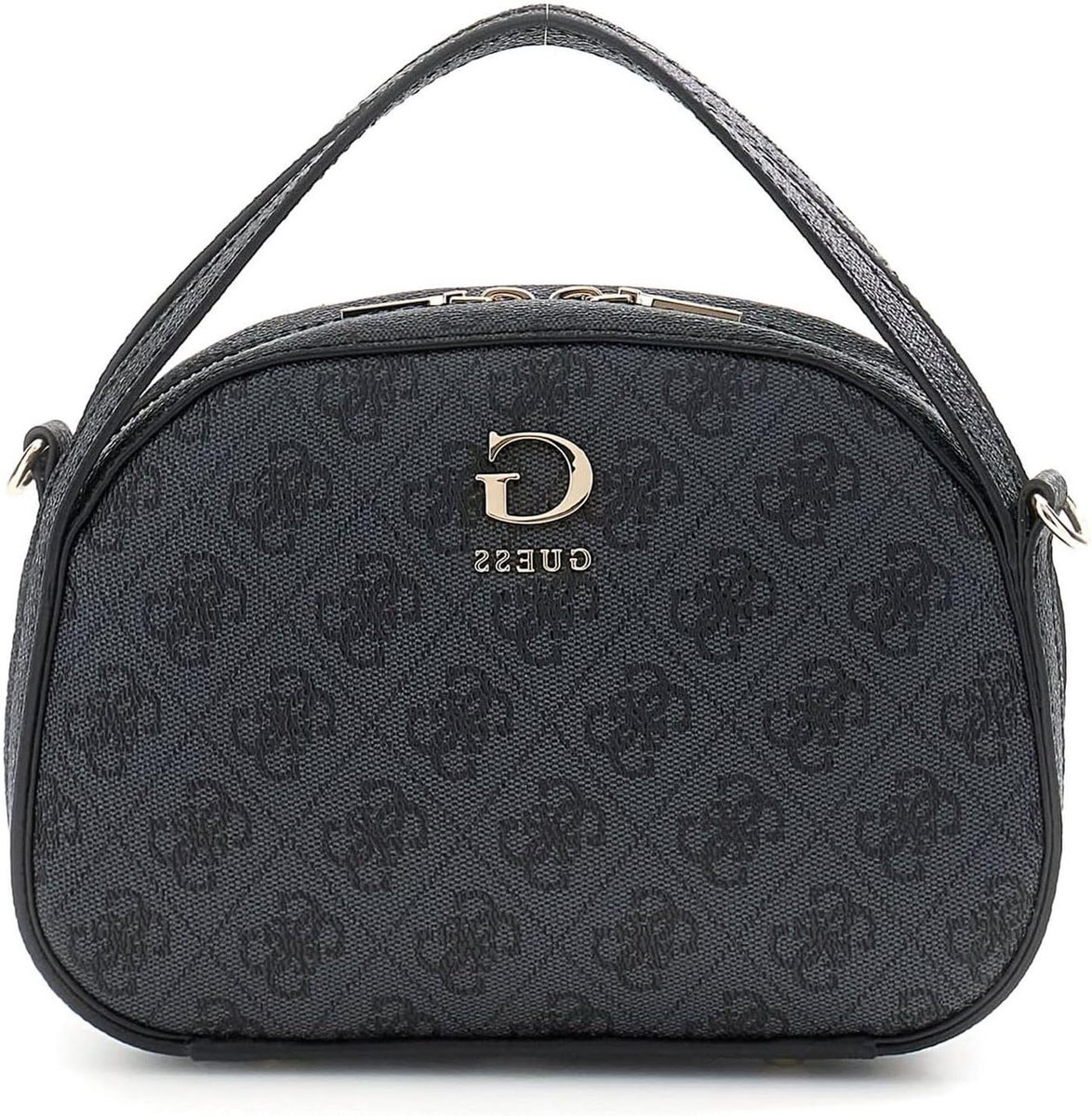 Schoudertas Dames - Handtas Crossbody - Dagelijks Gebruik - Logopatroon - 21 x 15 x 8 cm - Donkergrijs