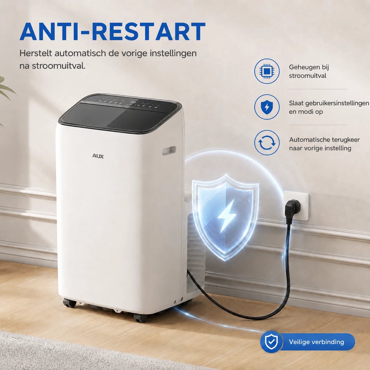 KungFu buy Mobiele airconditioner 12000 BTU 3-in-1 koeling met wifi en afstandsbediening stil met timer Energieklasse A thumbnail 4
