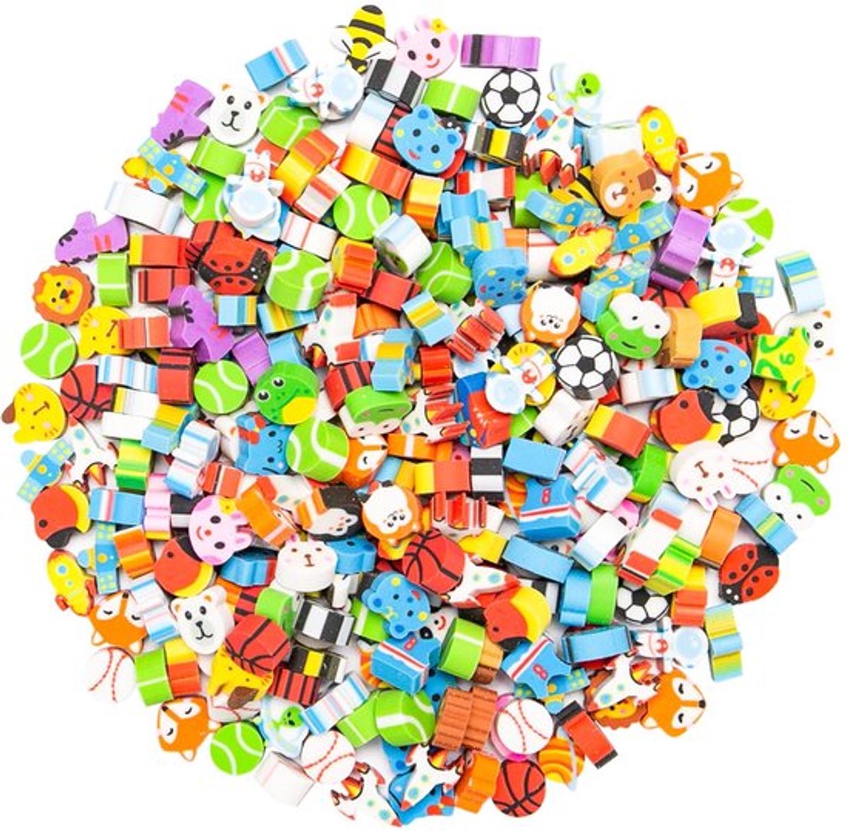 Gummen 300 Stuks - Dierengummen - Leuke Rubbers - Gemengde Kleur - Klein en Schattig - Hoogwaardig TPR Materiaal - Rubber