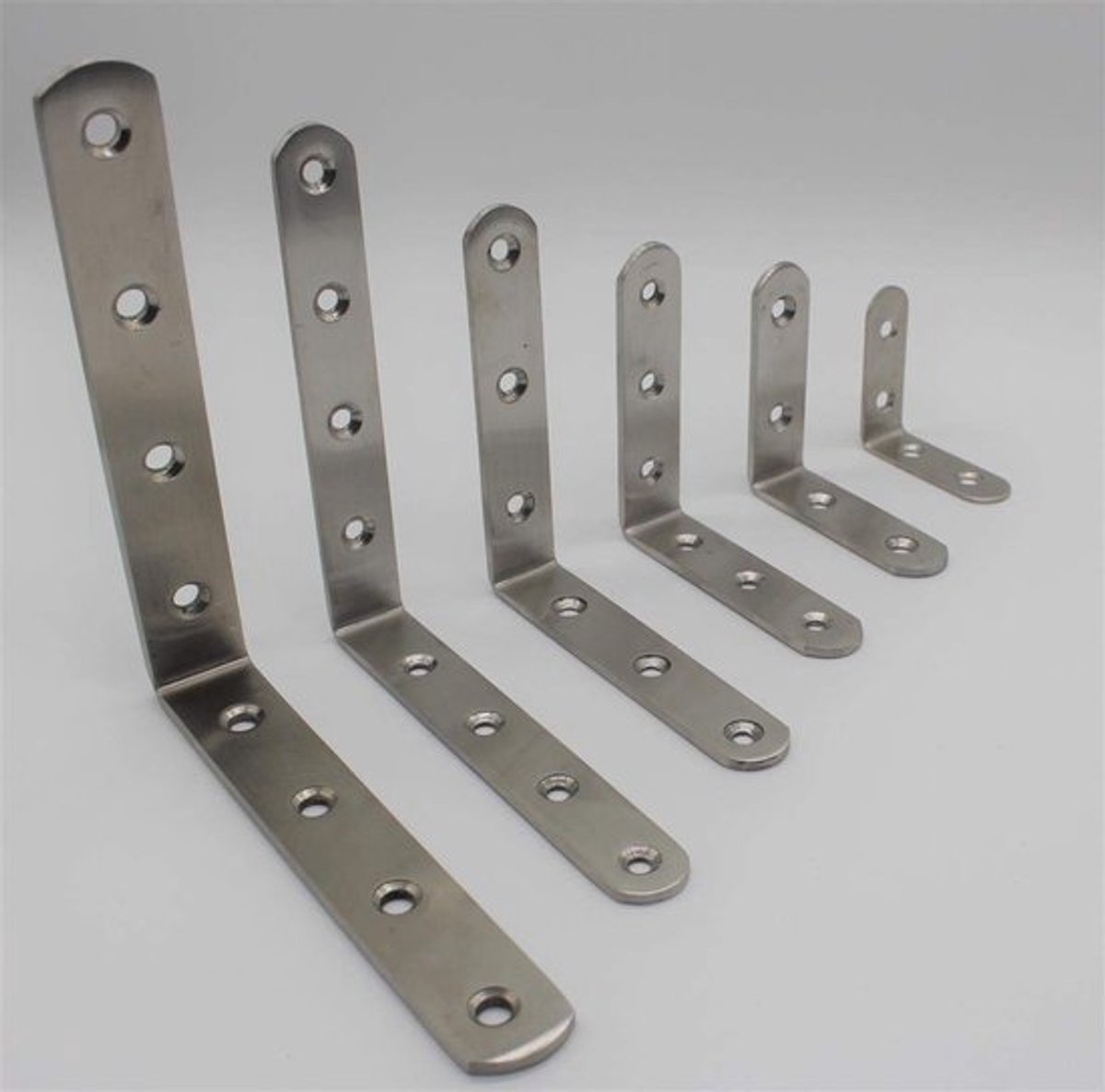 Hoekconnector - Hoogwaardige Roestvrij Stalen Hoekbeugel - Set van 2 Stuks - Geschikt voor Binnen/Buiten - 8 cm - Eenvoudig te Installeren