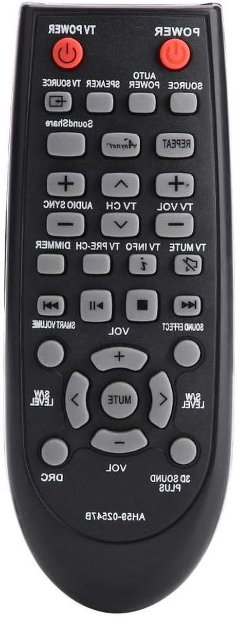 Vervangende Afstandsbediening - Universele Bediening - TV Bediening - Direct Klaar Voor Gebruik - 8 Meter Bereik - Zwart