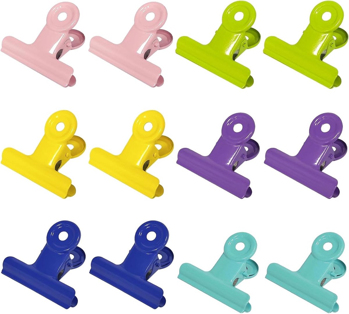 Papierclips 30 mm - metalen clips - kleurrijk - perfect voor documentorganisatie - SnelShoppen
