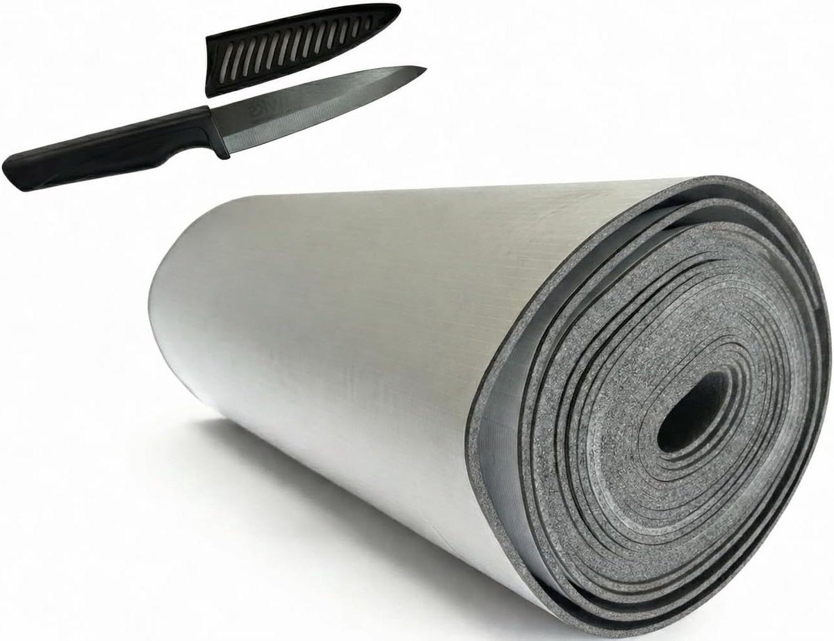 Isolatiepaneel Rubber - Isolatiemat Rubber - Warmte Geluid Isoleren - Zelfklevende Rug - 15 m² - Zwart