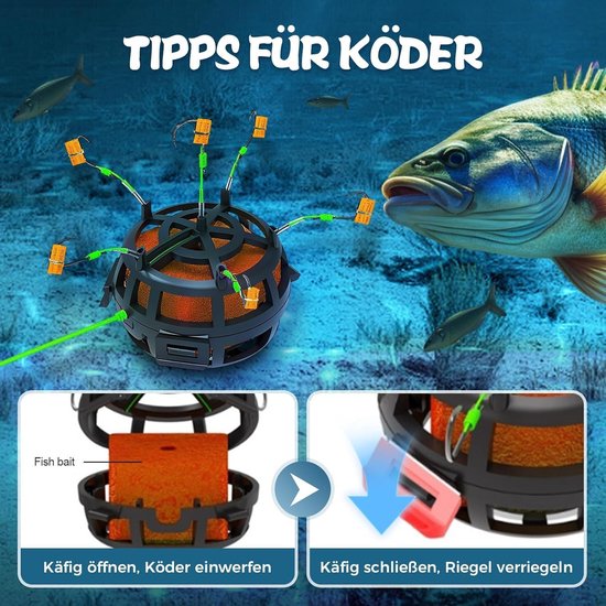 Accessoires voor Vissen, Meerval en Karper Aas, 360 Graden Rotatable, Omnidirectionele Haak voor Zoet- en Zoutwater — afbeelding 4