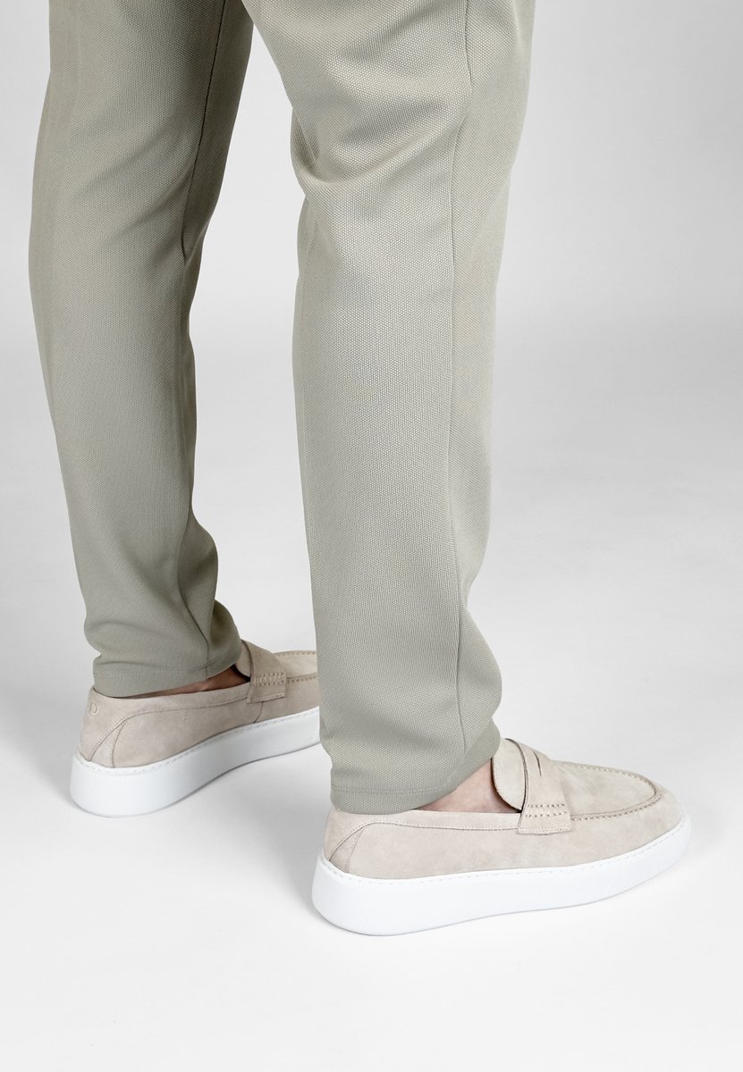 Dutch'D ® Loafers - Instapper - Zand Beige - Luxe - Sportief - Suede leer - Atmos ERA - Maat 45