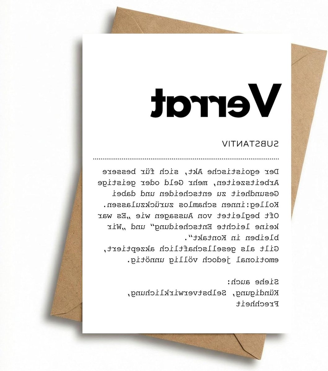 Afscheidskaart Collega - Vouwkaart Humor - Persoonlijk Berichten - Grappige Spreuk - 17 x 11.5 cm - Verraad