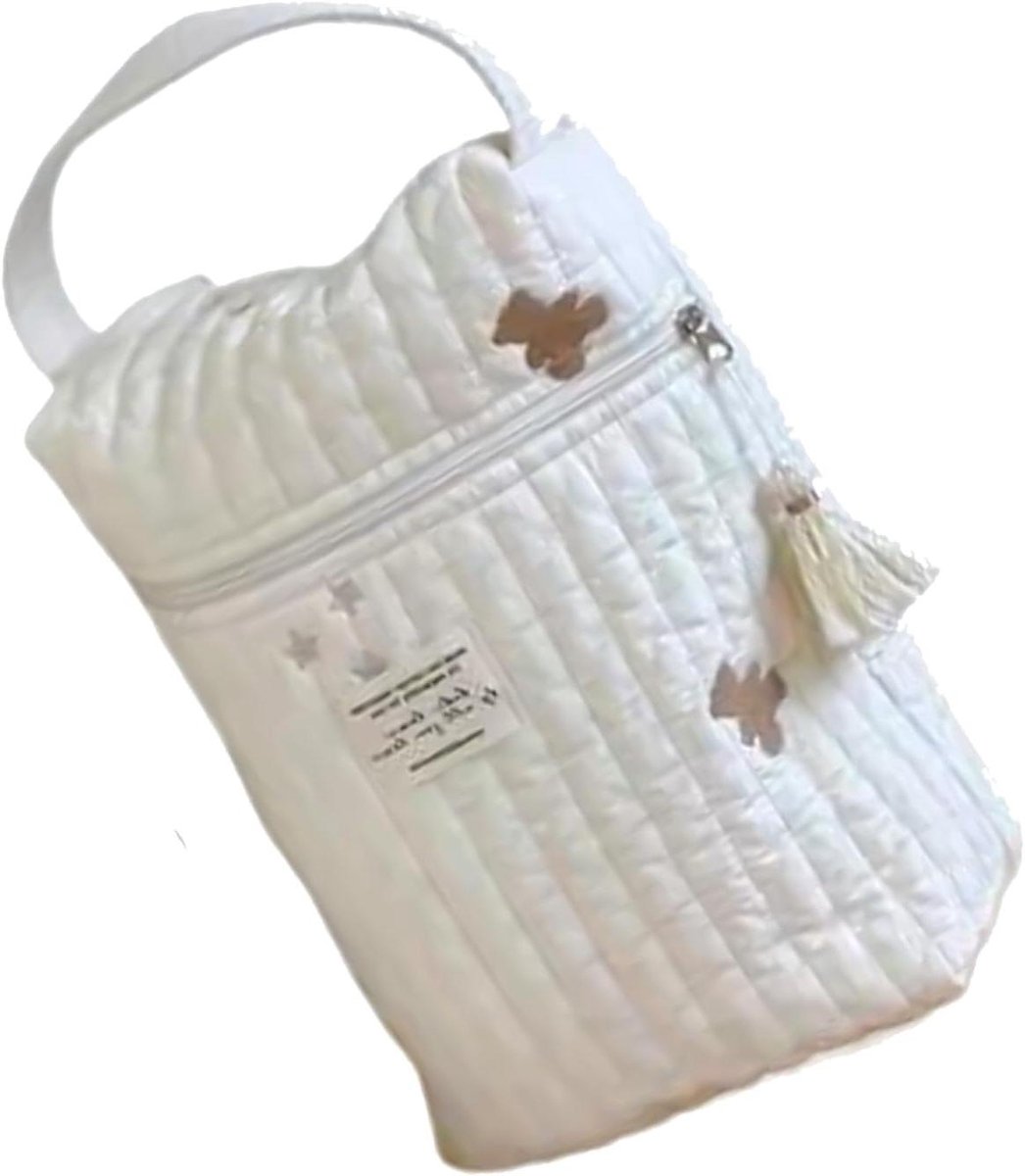 Luiertas Organizer - Luieretui Zwangerschapstas - Baby Spullen Opbergen - Milieuvriendelijke Katoen - 36x28x8cm - Beer