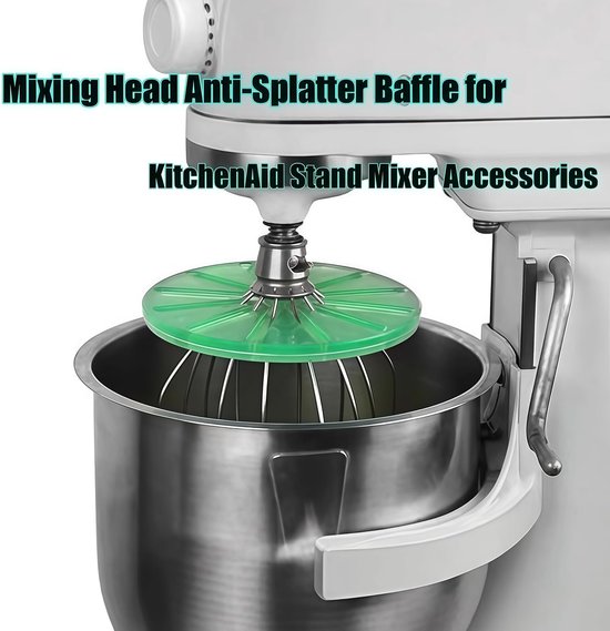 Spatbescherming Mixer - Anti-spatdeksel Keuken - Bakken Schoonhouden - Met Ingrediëntengoot - Universeel - Transparant — afbeelding 4