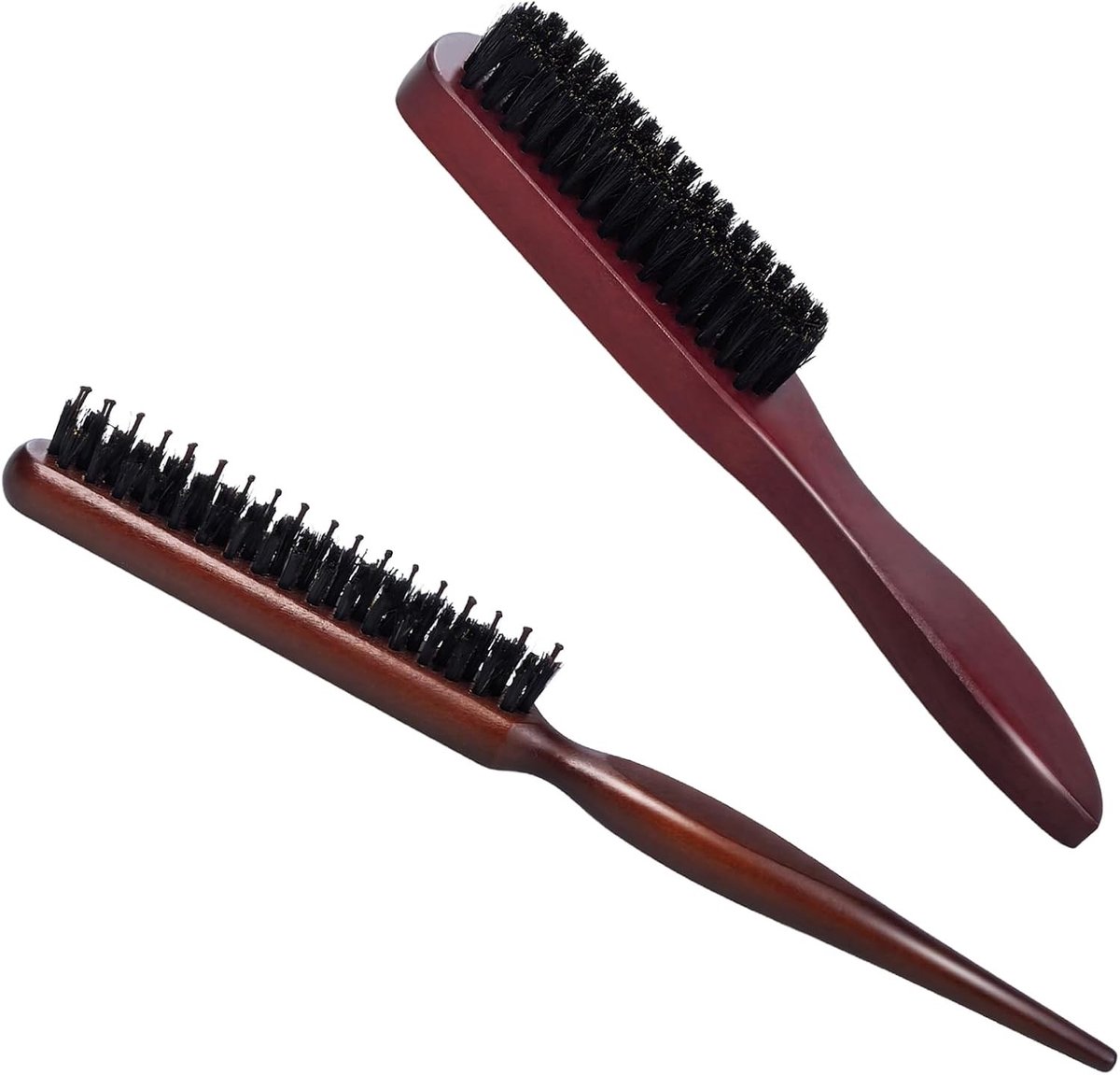 Houten Baardkam Set, 2 Stuks, Professionele Kam voor Baard en Snor, Teasing Haarborstel, Ideaal voor Haarstyling en Verzorging