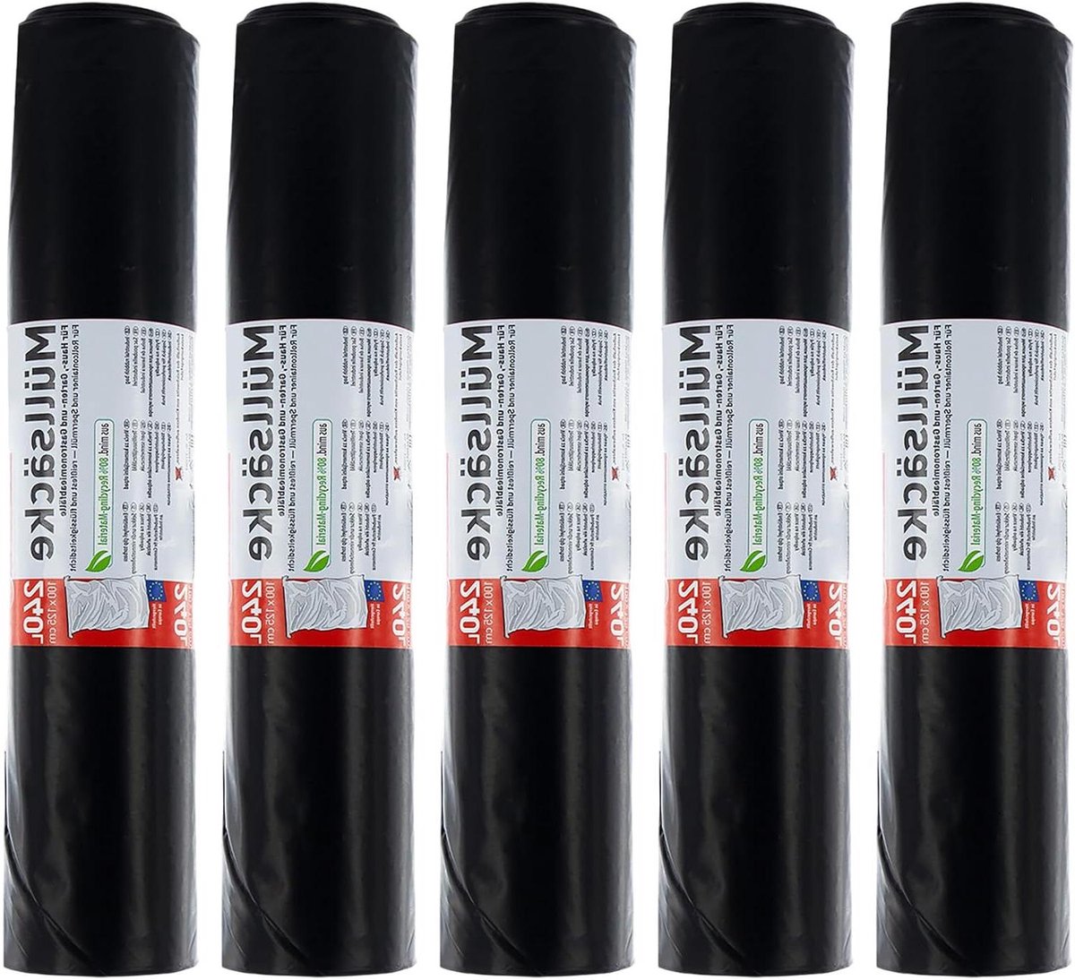 Vuilniszakken XXL - Afvalzakken - Groot Afval - Extra Sterk - 240 Liter - Zwart
