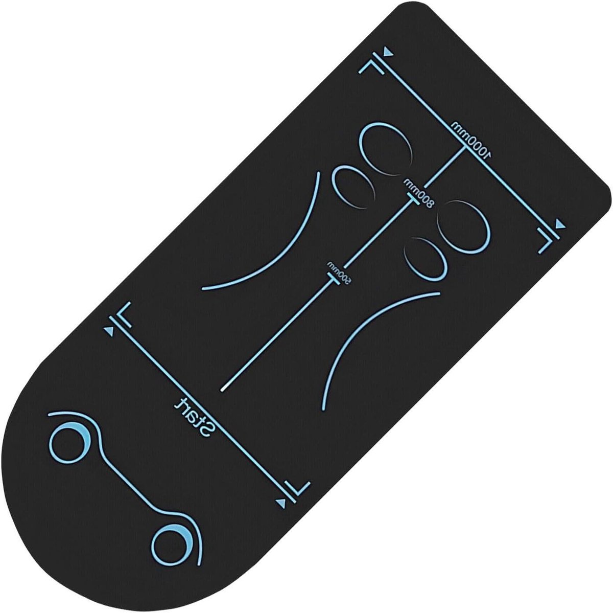 AB Roller Mat - Buikspierroller Mat - Core Training - Antislip Deeltjes - 59 x 5 x 5 cm - Zwart