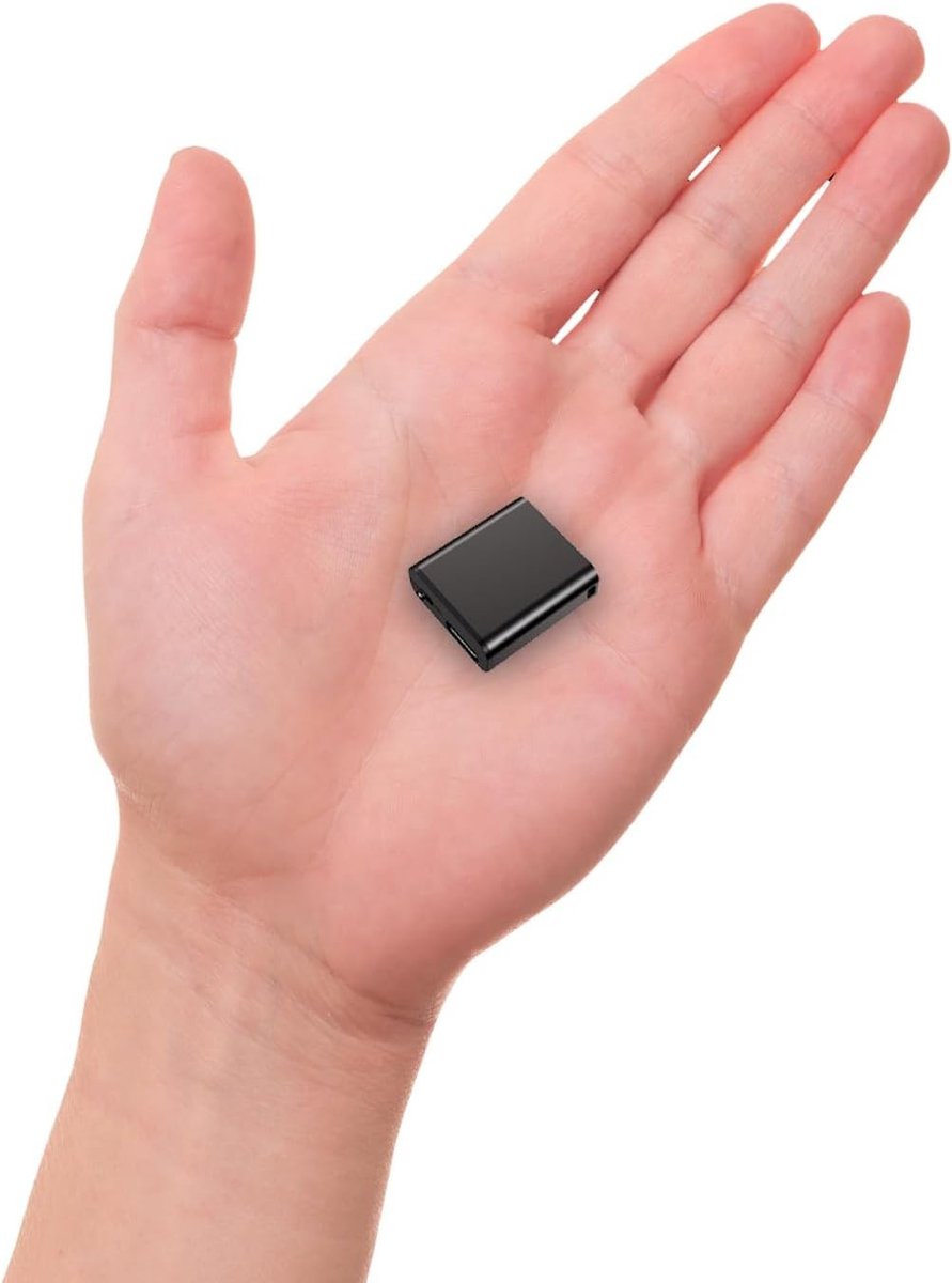 Afluisterapparatuur - Zwart - 0,95 x 2,5 x 0,95 cm - Mini Digital Voice Recorder met Magnetische Bevestiging - Voor Opnames