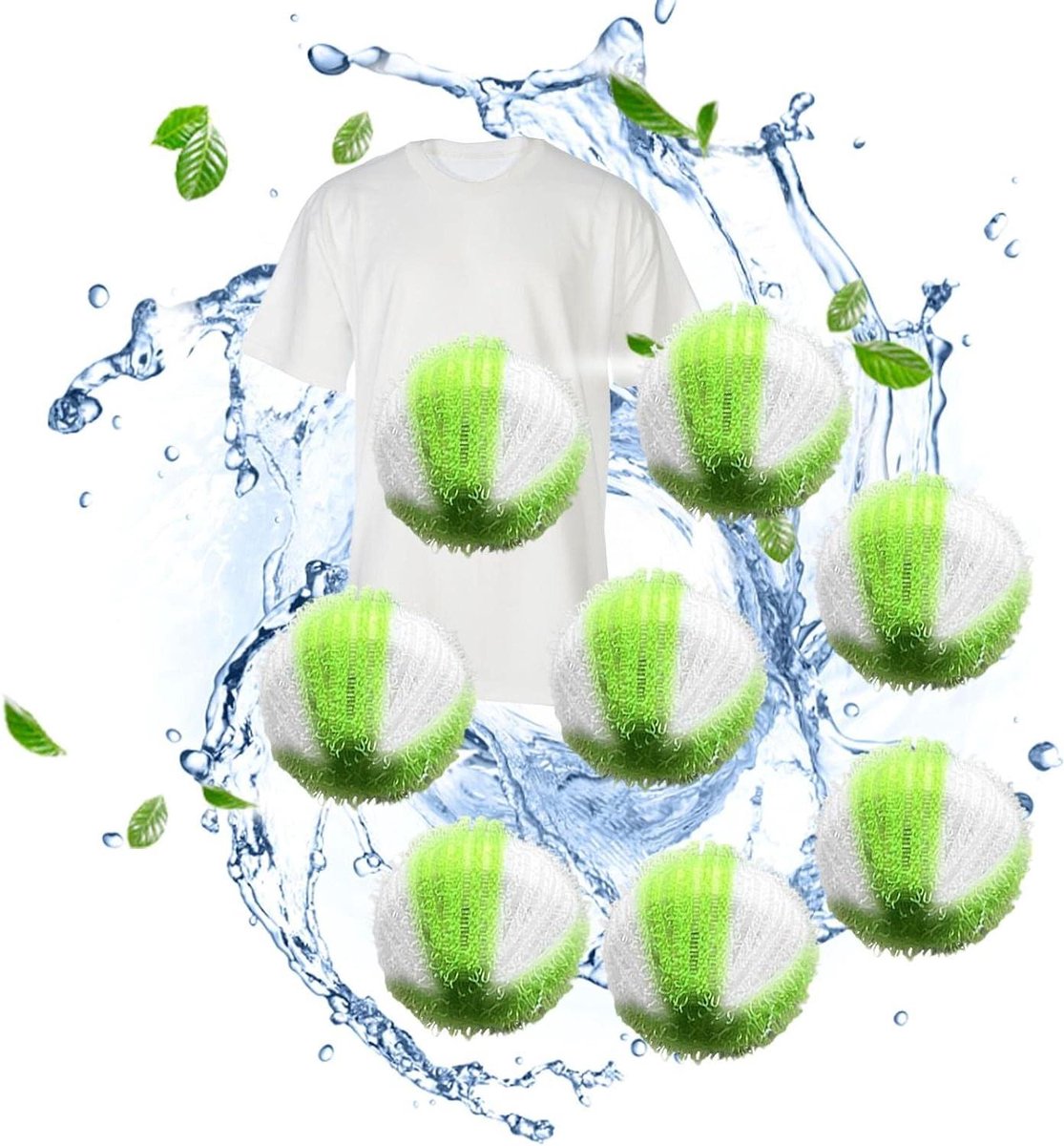 Dierenhaarverwijderaar Wasbal - Pluisverzamelaar Wasmachine - Schoon Wassen - Herbruikbaar Nylon Materiaal - 8 stuks - Multicolor
