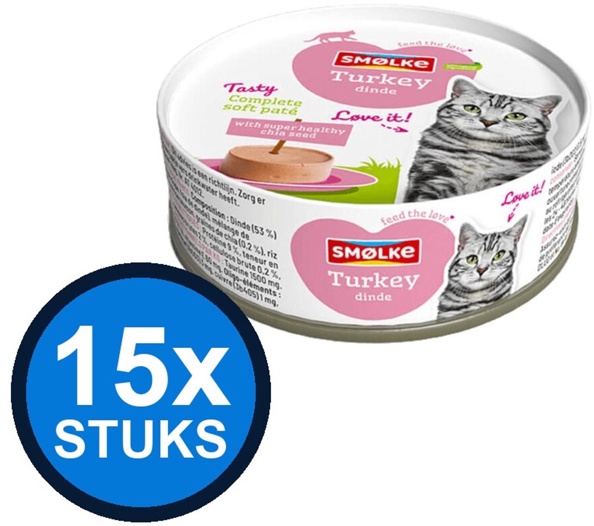 Smølke Smølke kat soft paté turkey 80gr