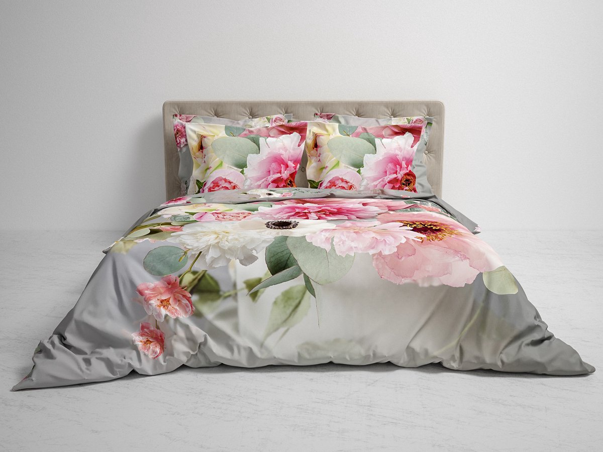 Heckettlane Heckett & Lane dekbedovertrek Rebecca (Grey)-200x200/220 cm
