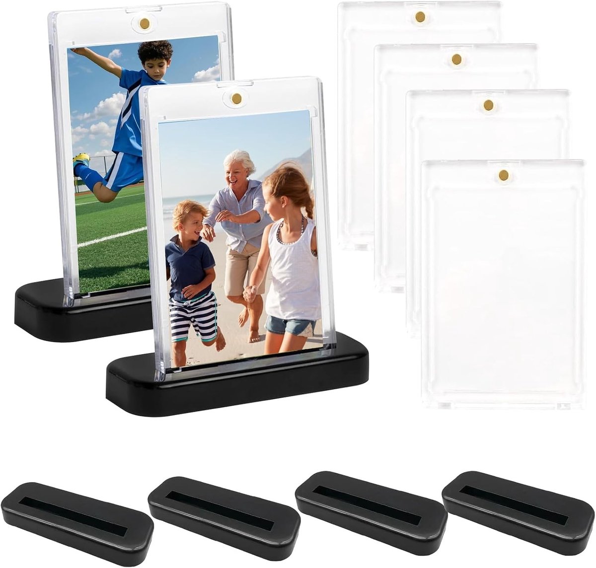 6 Stuks Magnetische Kaarthouder met Stand, Geschikt voor Trading Cards, Sportkaarten en Beschermhoezen