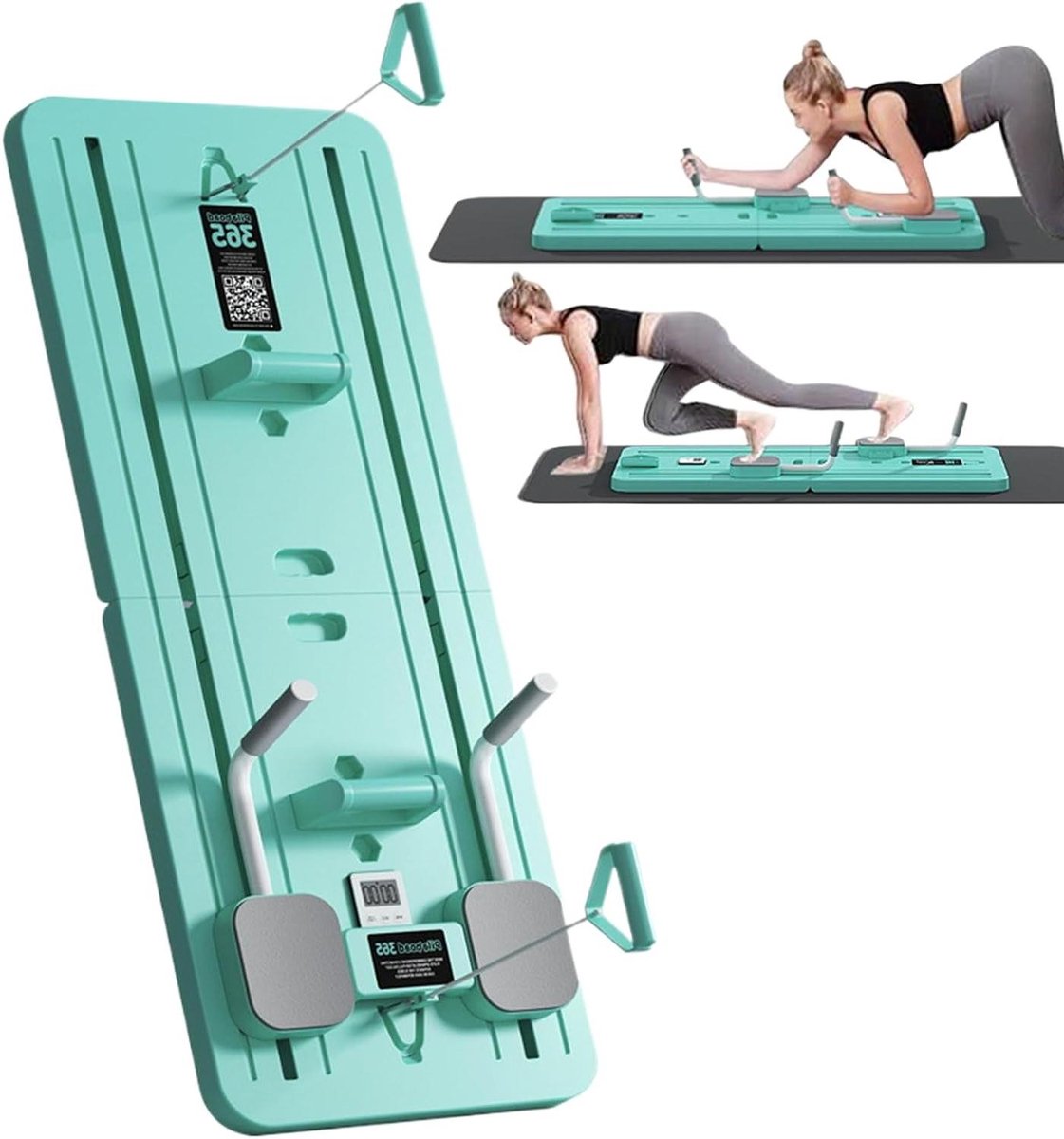 Oefenbord - Pilates Board - Full Body Workout - Multifunctioneel - 106x41cm - Groen