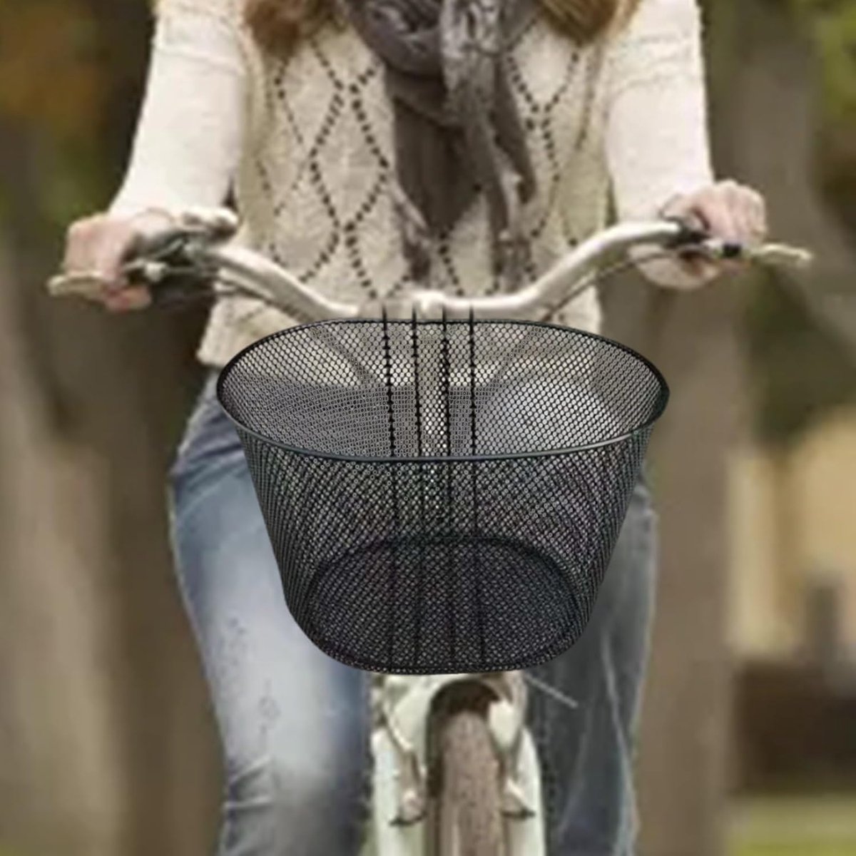 Fietsmand Voorfiets - Fietsmand Cargo - Fietsen Boodschappen - Quick-Release Systeem - 32cm Breed - Zwart