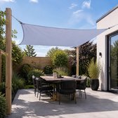 TuinChamp Schaduwdoek polyester grey 4x4m - Waterdicht - Vierkant - Zonnescherm balkon - Zonnescherm doek - Tuin zonnescherm