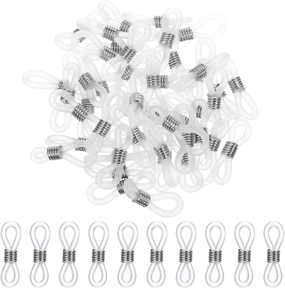 Verstelbare Siliconen Brilkettingen - 50 Stuks, Ideaal als Necklace en Chain Strap voor Brillen