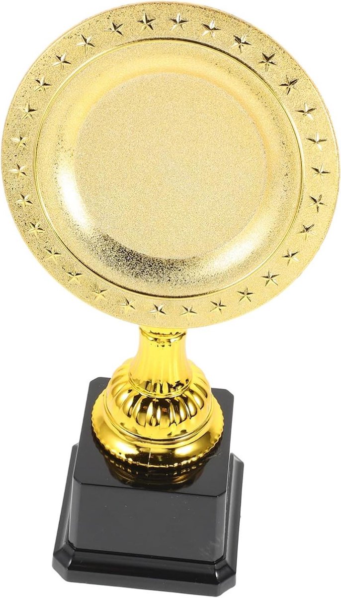 Voetbal Trofee - Prijs Award - Sport Wedstrijden - Stevige Kunststof Constructie - 26.5 cm Hoogte - Goud