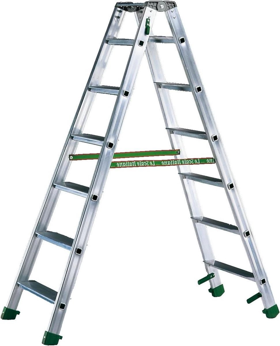 Trapladder 2 treden - Stevig hulpmiddel - Veilig klussen - Antislip treden - 150 kg laadvermogen - Aluminium