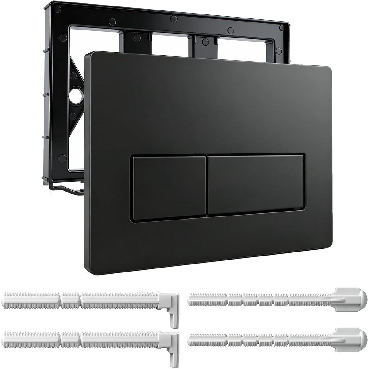 WC Drukplaat - Spoelplaat Bedieningsplaat - Water Besparen - Hoge Compatibiliteit - 245 x 164 mm - Mat Zwart