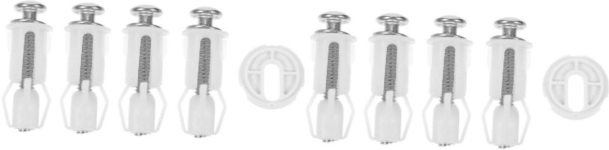 Toiletbril Bevestigingsset - Toiletbril Schroeven - Toilet Reparatie - Roestvrij Staal Nylon - 8 stuks - Wit