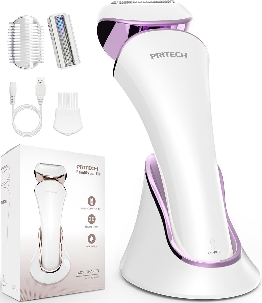 Epilator - Paars - Oplaadbaar Elektrisch Scheerapparaat - Waterdicht en Draadloos - Voor Vrouwen