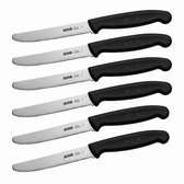 Set de Couteaux à Tomates KOHE - Lot de 6 Couteaux Crantés - Design Moderne - Couteau de Table / Couteau à Tomates - Idéal pour Tomates, Pain et Fruits - Lame en Acier Inoxydable