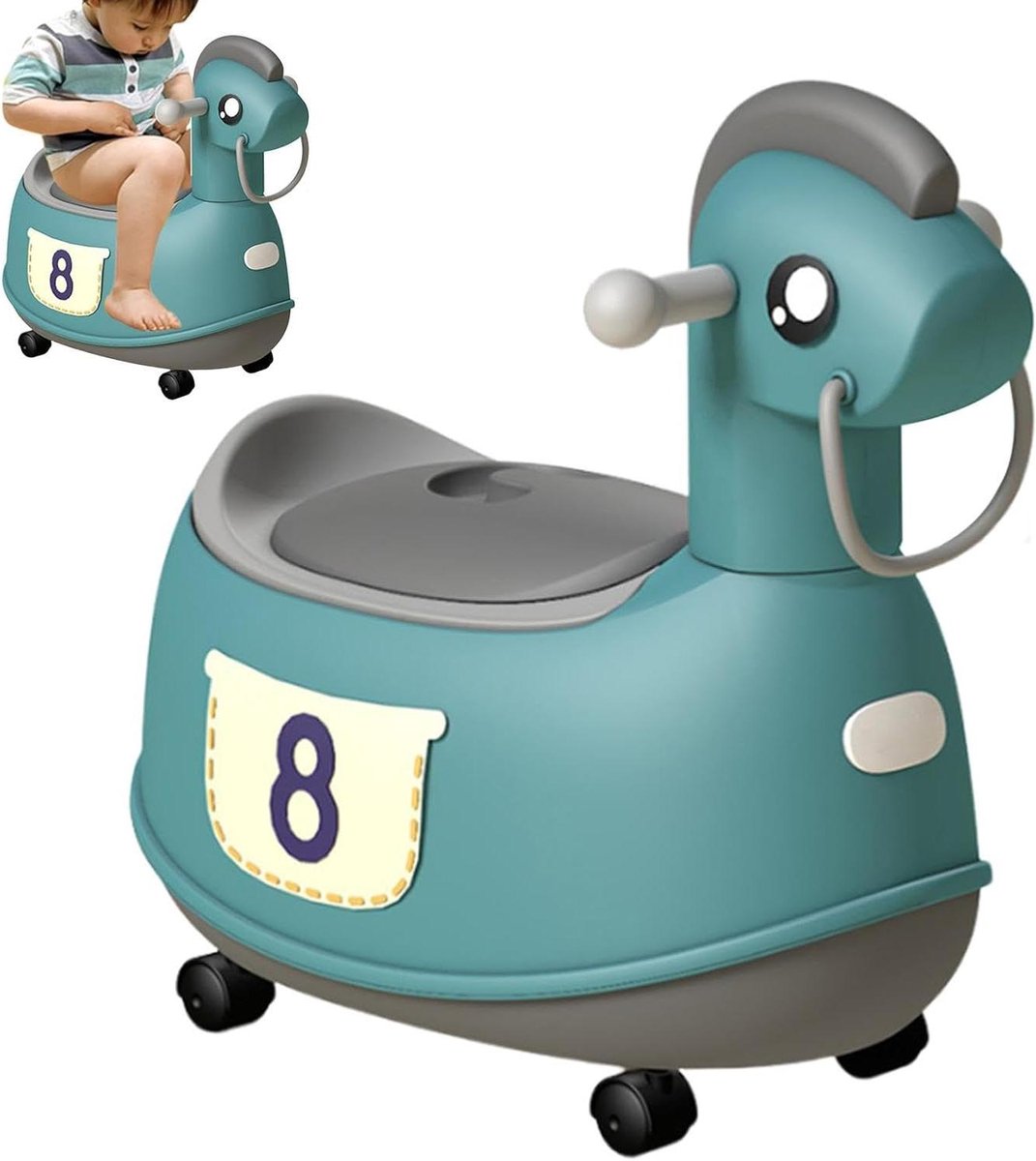 Potty Training Seat - Draagbaar Toilet Kinderen - Zindelijkheidstraining Thuis - Antislip Basis - 45x43.8x26cm - Blauw