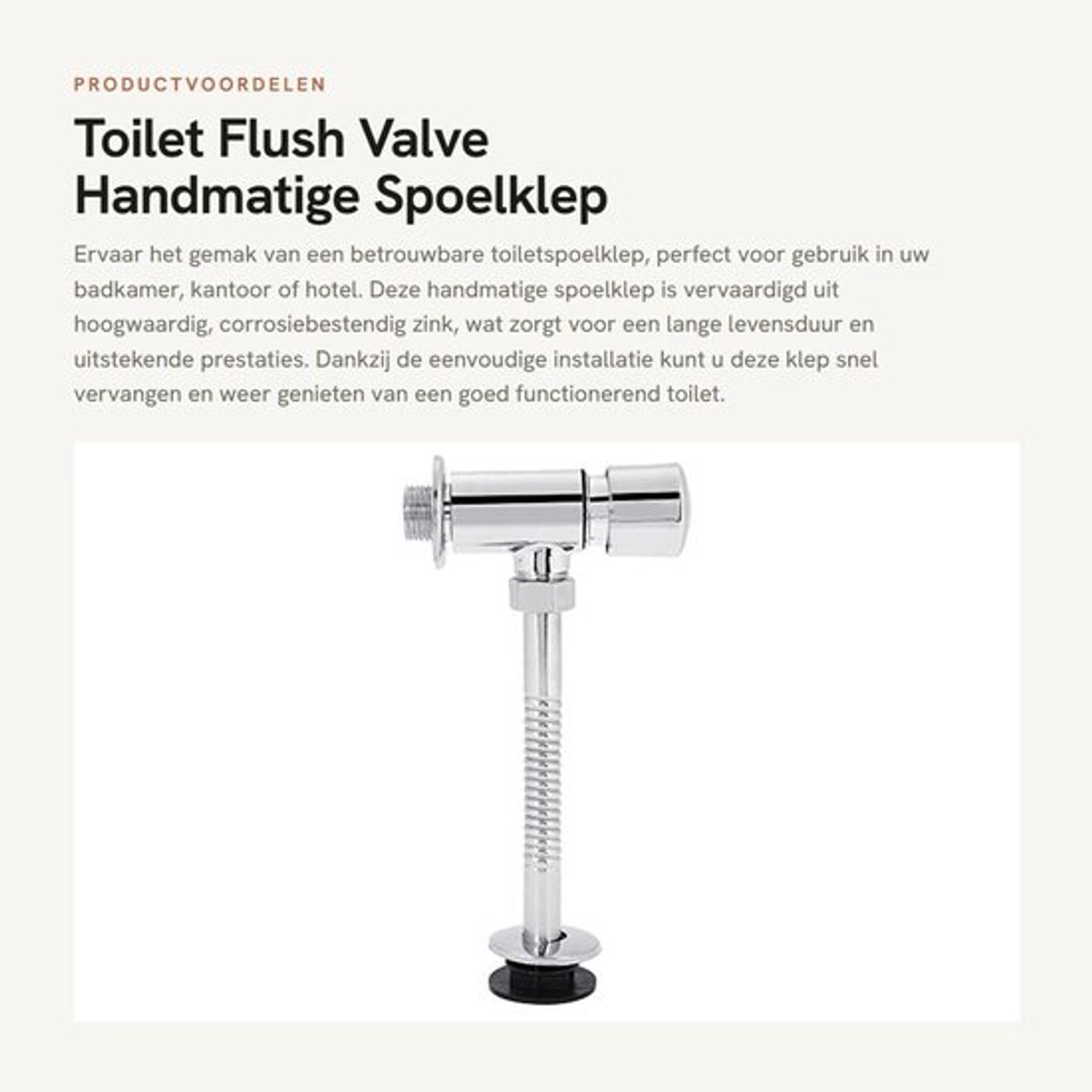 Toiletspoelklep Corrosiebestendig - Zinklegering - Eenvoudig te installeren - Universeel - Duurzaam - Goede afdichting - Spoelventiel