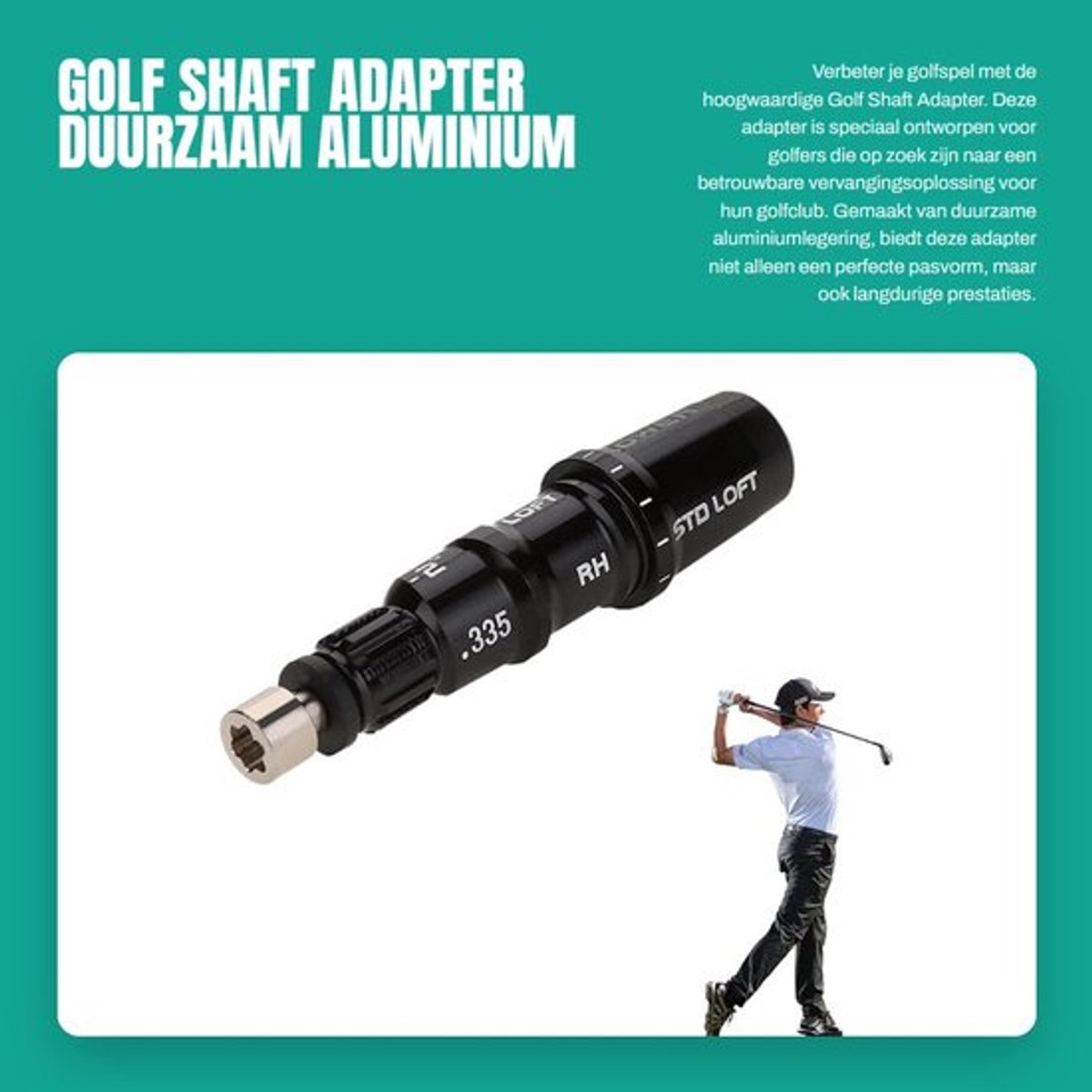 Golf Shaft Adapter - Duurzaam Aluminium - Eenvoudig te installeren - Kleur #-01 - Vervangende Sleeve - Geschikt voor Taylormade Driver -...
