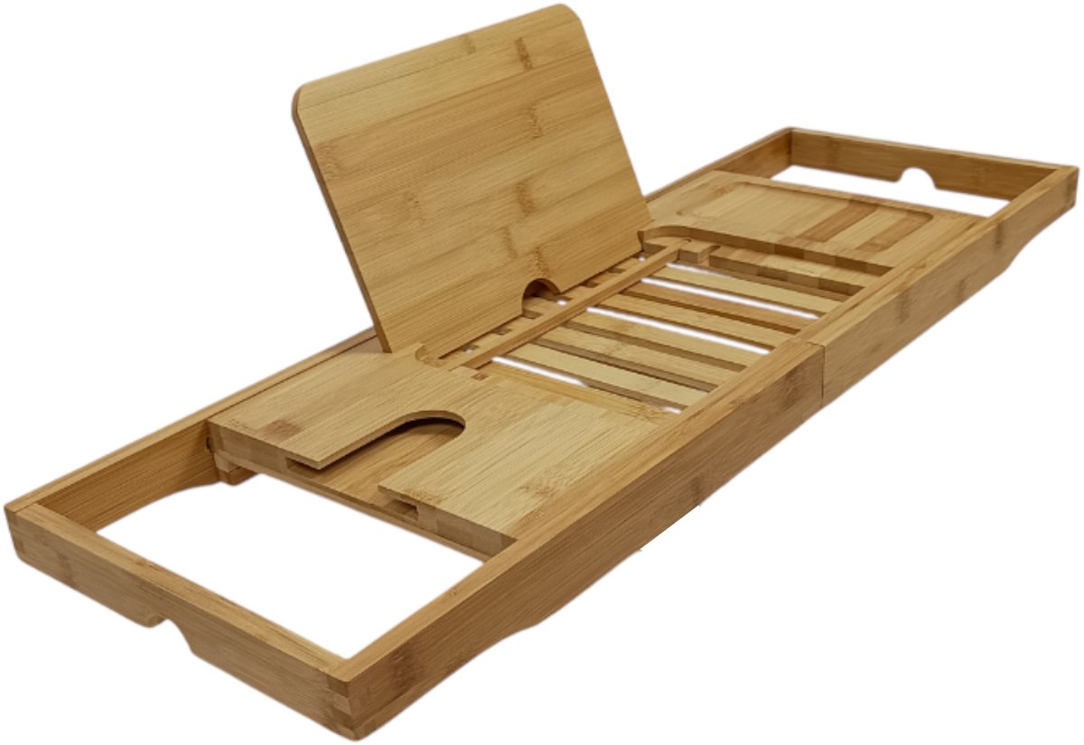 Begryf - Badplank - Naturel - Bamboe - 70-104 x 23,5 x 4 cm - Uitschuifbaar