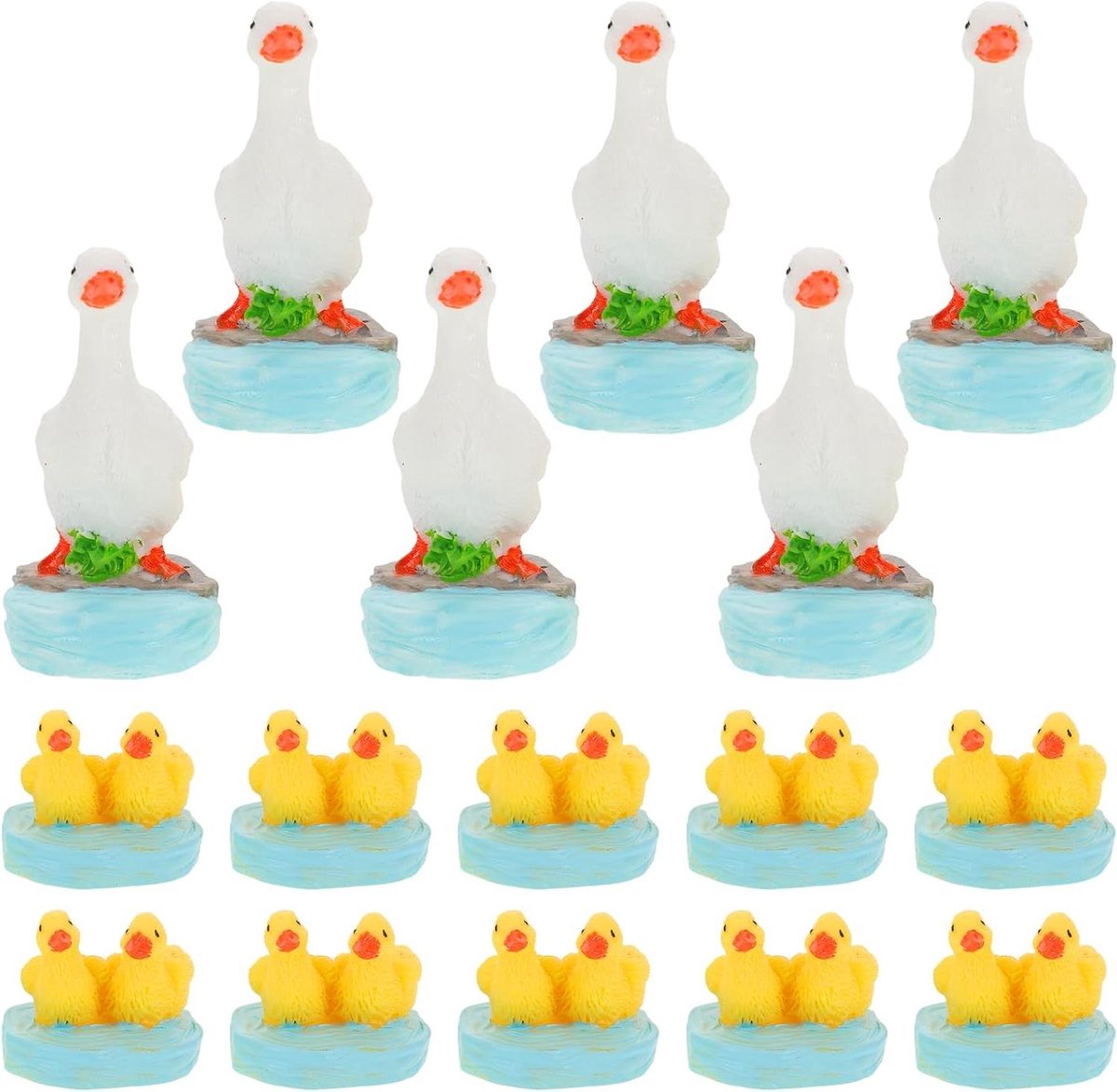 Miniatuur Eendjes - Hars Eenden - Tuin Decoratie - Weerbestendig Ontwerp - 5.20X4.00X2.60CM - Assorted Color