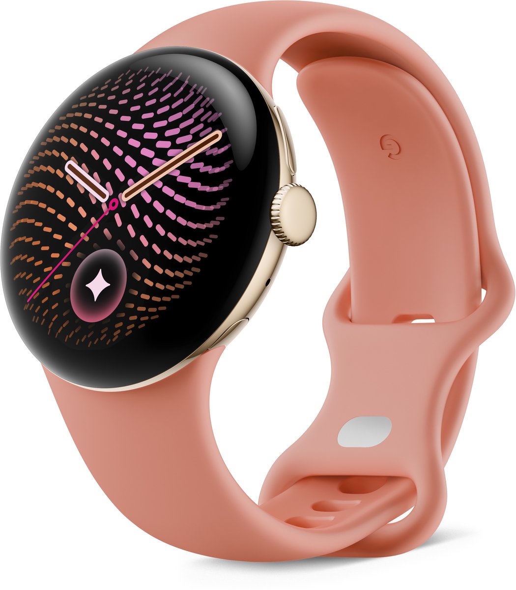 Google Pixel Watch 5 - smartwatch - 41 mm - Wifi - Goudkleurig/Rosé - sportbandje