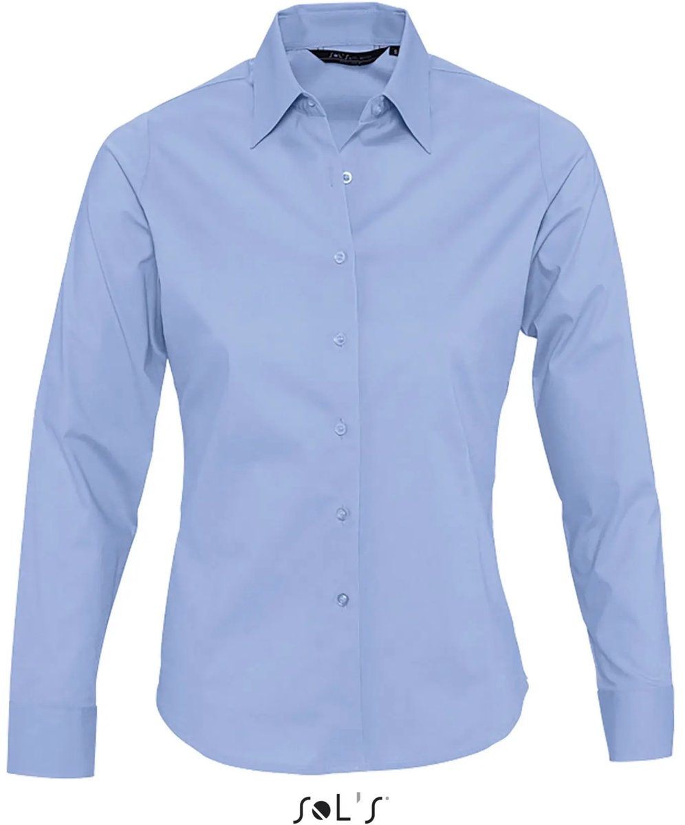 SOL'S Women´s Long Sleeved Stretch Shirt Eden L634 - Bright Sky - XL