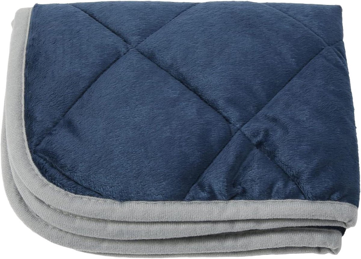 Huisdier Warme Pad - Katten Hond Dekentje - Dierencomfort Bieden - Warmte-isolerende Tussenlaag - 26x21x4 cm - Donkerblauw