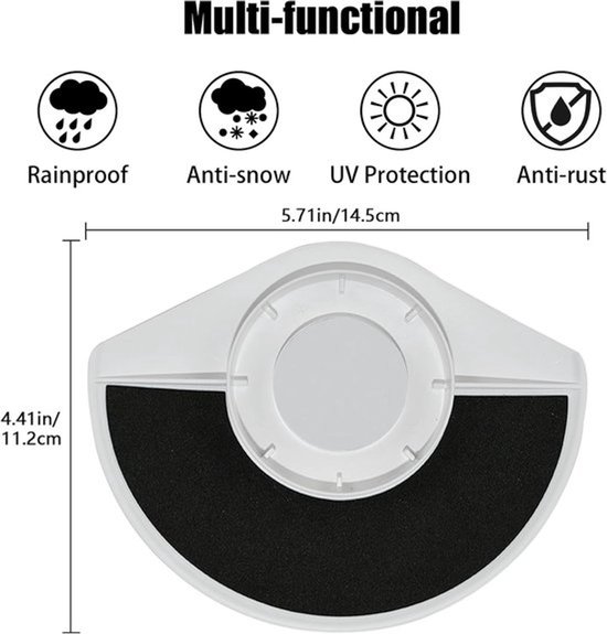SnelShoppen - Solar Rain Shield Cover voor Ring Outdoor Cam Plus - UV Bestendige Weerbestendige Camera Scherm Cover - Eenvoudige Installatie - Wit — afbeelding 2