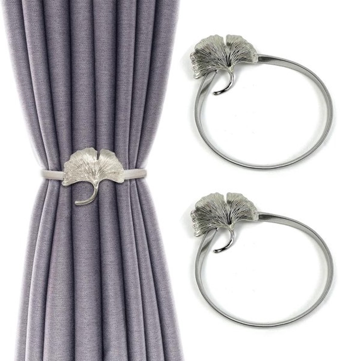 2 Stuks Gordijnhaken | Gordijnhouders en Decoratieve Clips voor Thuis