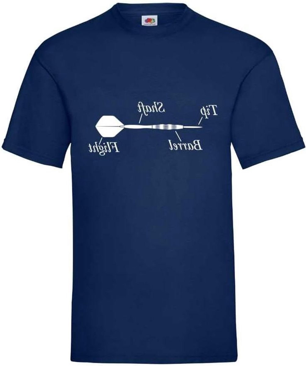 Dartpijl T-shirt - Dartonderdelen Shirt - Sport Kleding - Grafische Opdruk - Herendessin - Wit