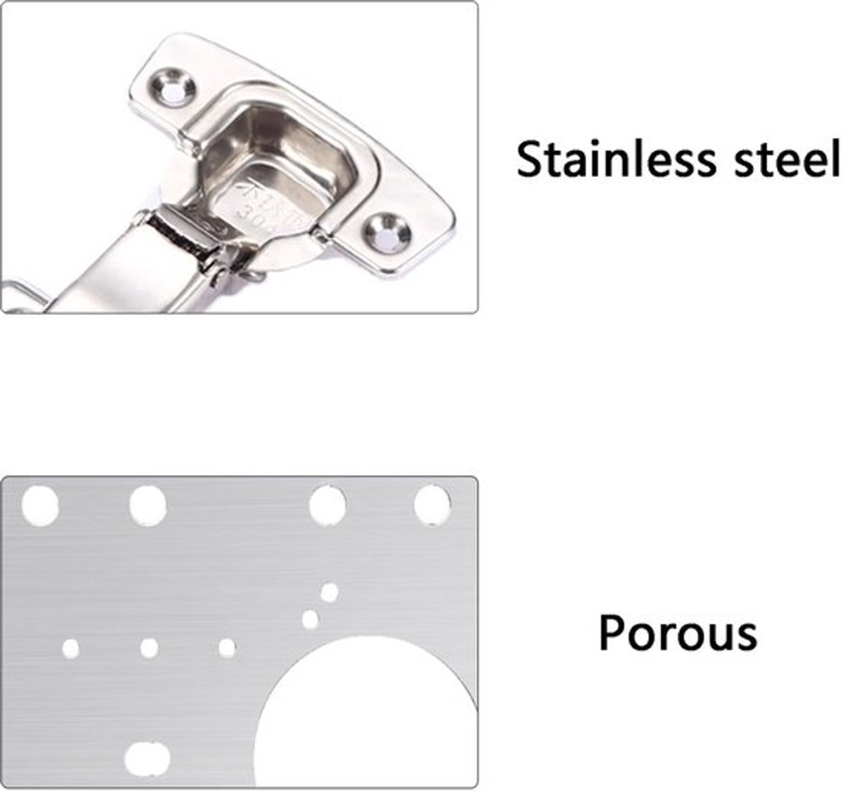 Scharnierreparatieset 4 Stuks - Kast Scharnier Reparatieplaat - Roestvrij Stalen Scharnieren - Duurzaam - Corrosiebestendig - Afmeting 90x90 mm - Meubelscharnier