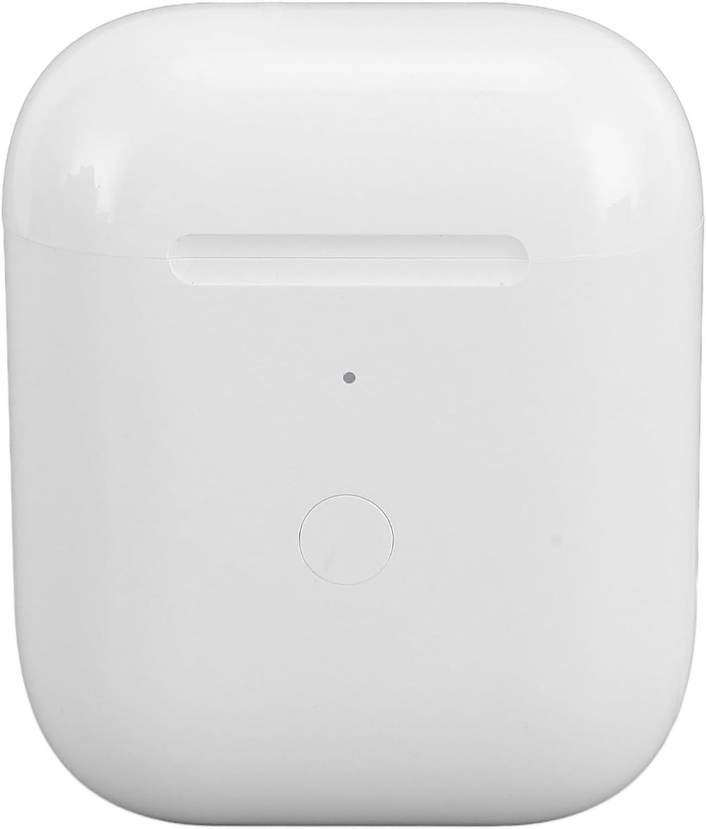 Draadloze Oplaadcase voor iOS Oordopjes, 550mAh Batterij, Vervangende Beschermhoes met Bluetooth Koppeling en Sync Knop, Wit