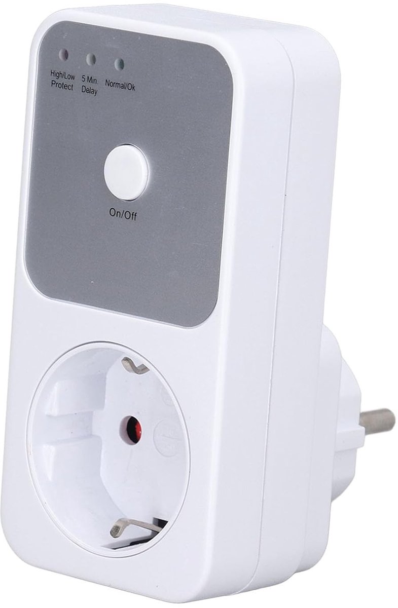 Veiligheidssocket voor Elektrische Apparaten met Spanningbescherming, Tijdvertraging en EU Plug 230V voor Thuisgebruik