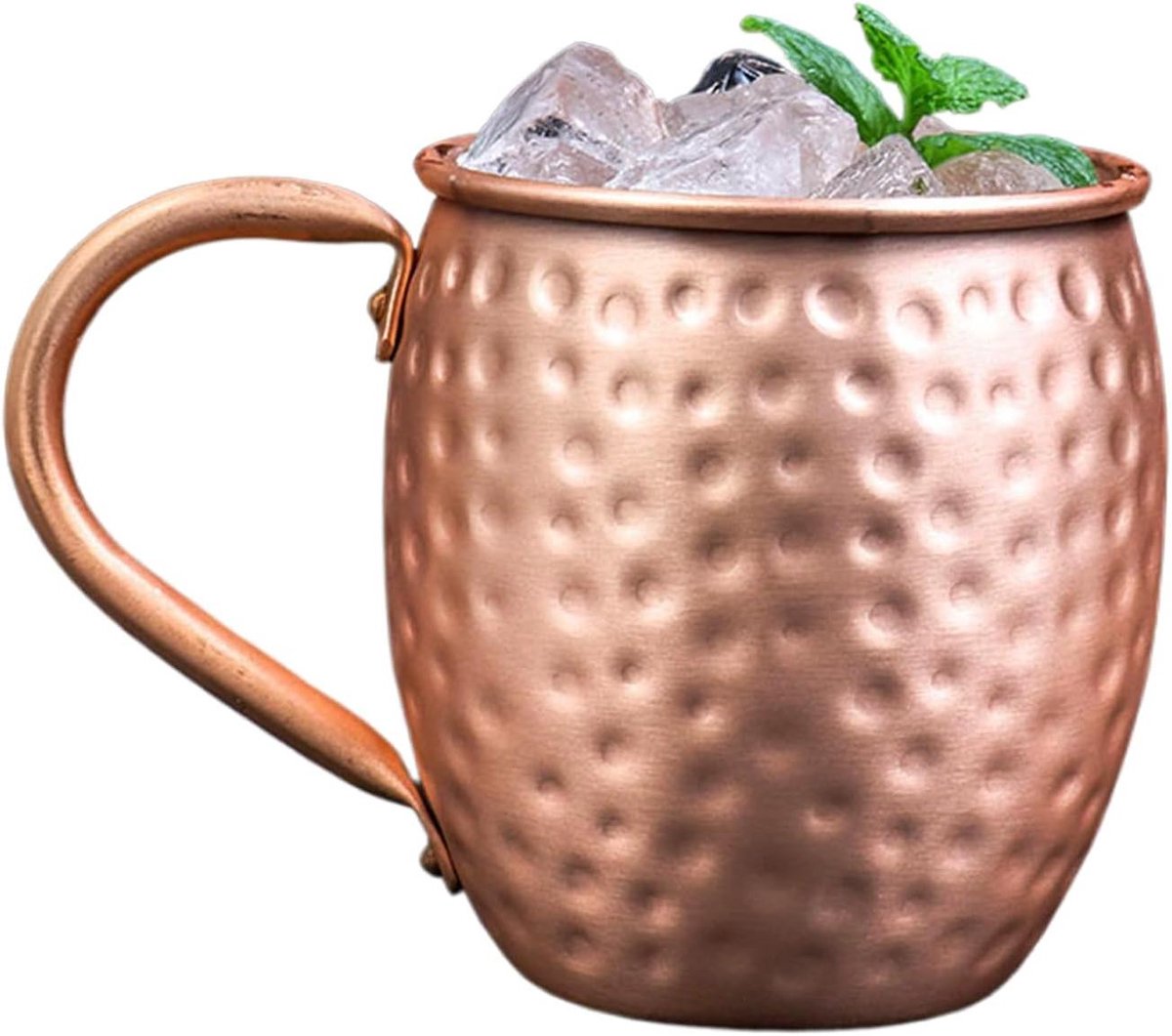 Koperen Mok - Moskou Mule Mok - Cocktails Serveren - Handgemaakt Gehamerd - 530ml - Koper