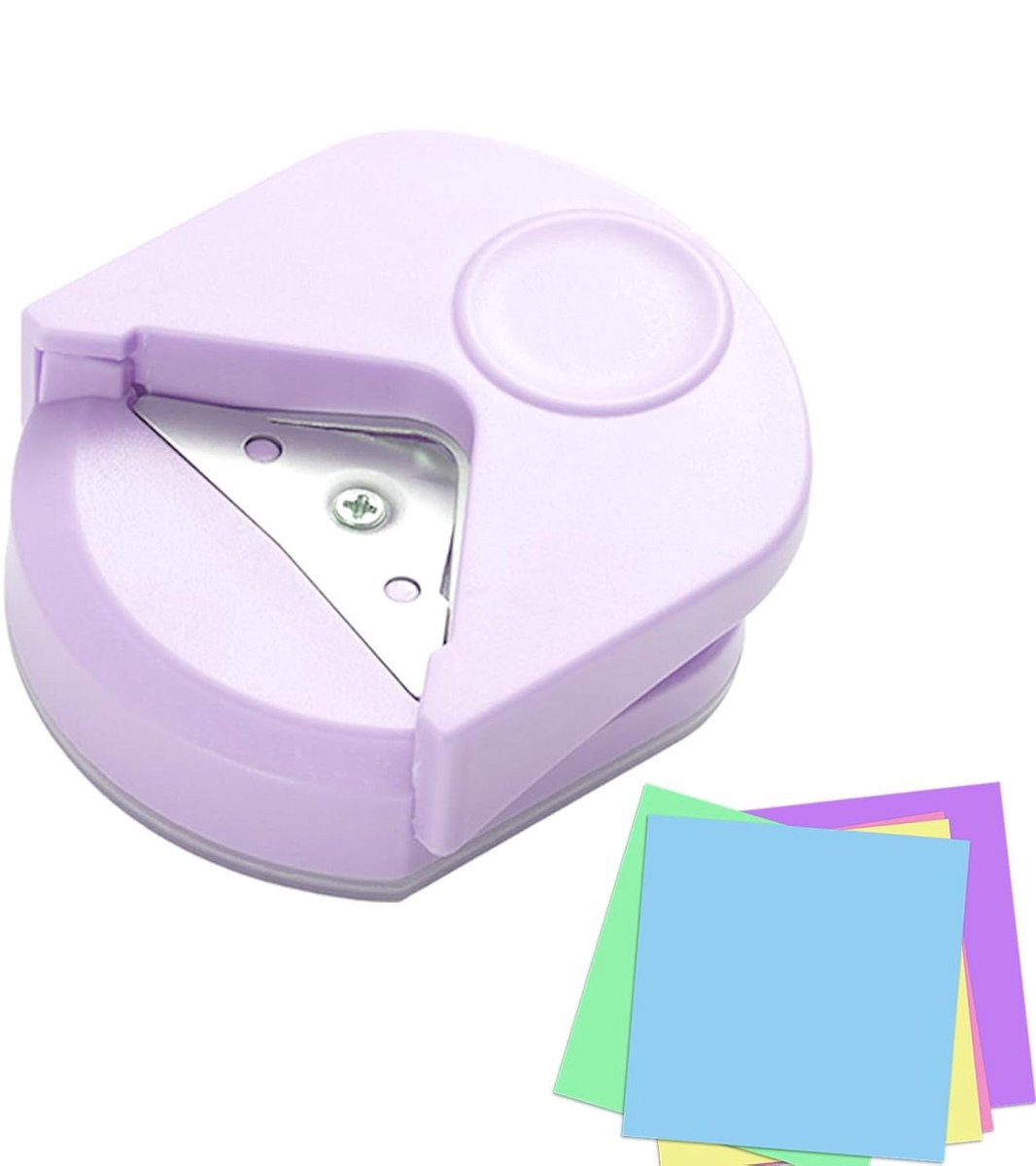Hoekronde Pons - Papier Snijder - Scrapbooking DIY - Ingebouwde Afvalbak - 4mm Straal - Paars