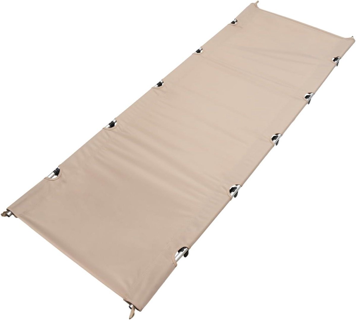 Veld Bed - Klapbed Kamperen - Outdoor Ontspanning - Robuuste Aluminium Constructie - 190 x 65 cm - Khaki