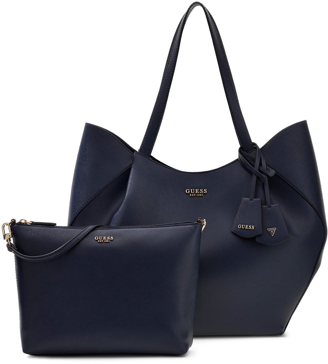 GUESS shopper Amorette 2 in 1 Tote Bag Midnight donkerblauw